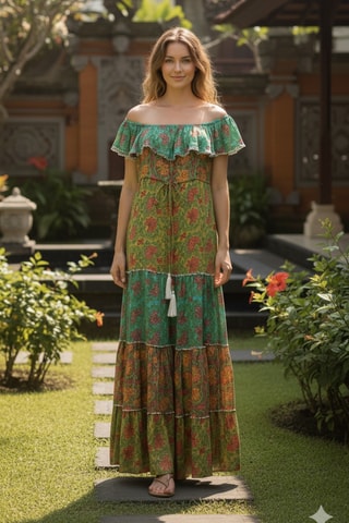 Robe longue Colombian Dreams - Jaune