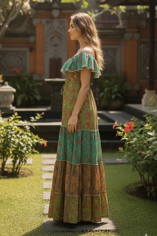 Robe longue Colombian Dreams - Jaune