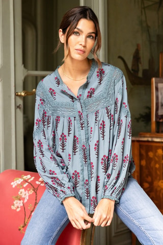 Blouse Parisian Chic - Bleu