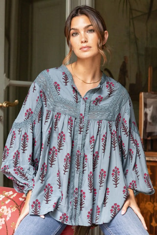 Blouse Parisian Chic - Bleu