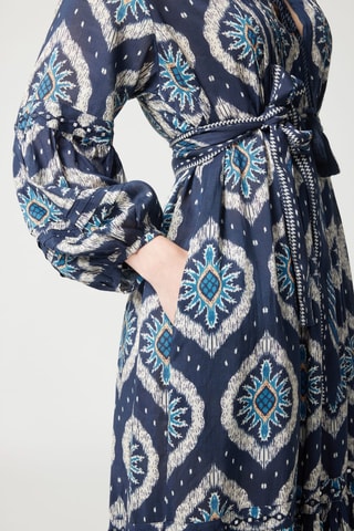 Robe longue Parisian Chic - Bleu marine