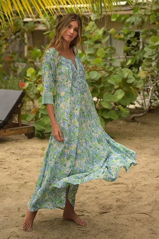 Robe longue Colombian Dreams - Bleu