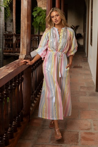 Robe longue Colombian Dreams - Multicolore