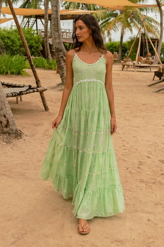 Robe longue Colombian Dreams - Vert