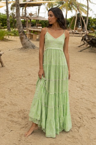 Robe longue Colombian Dreams - Vert