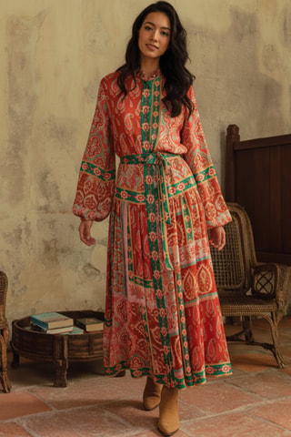 Robe longue Colombian Dreams - Multicolore