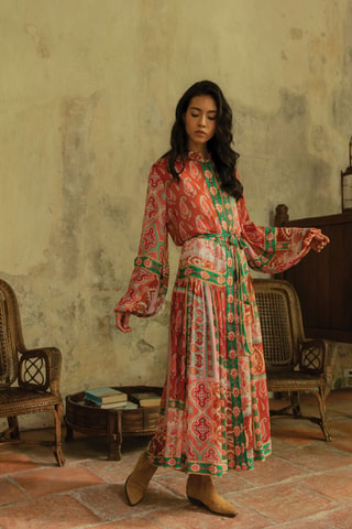 Robe longue Colombian Dreams - Multicolore