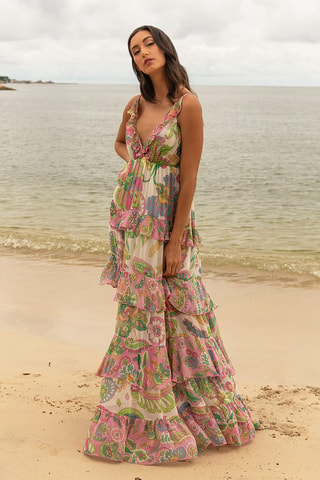 Robe longue Colombian Dreams - Vert