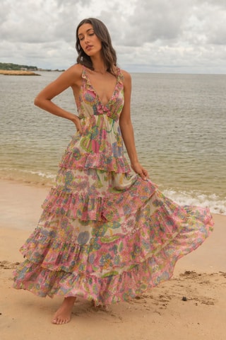 Robe longue Colombian Dreams - Vert