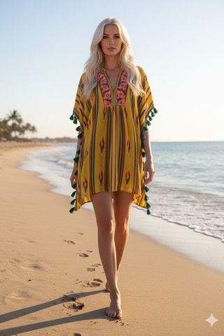 Caftan Colombian Dreams - Jaune