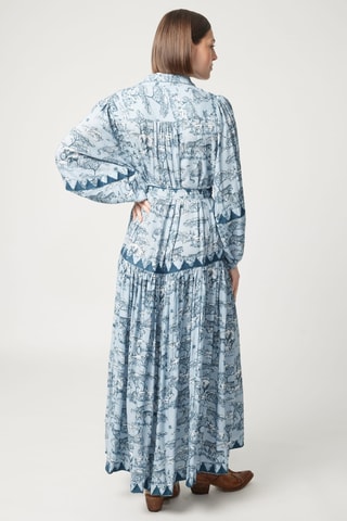 Robe longue Parisian Chic - Bleu