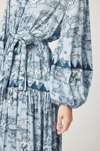 Robe longue Parisian Chic - Bleu