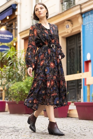Robe longue Parisian Chic - Multicolore