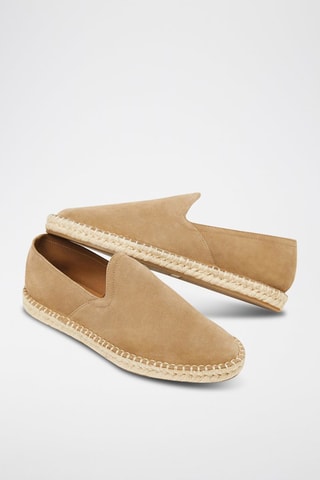 Espadrilles en nubuck - Marron clair