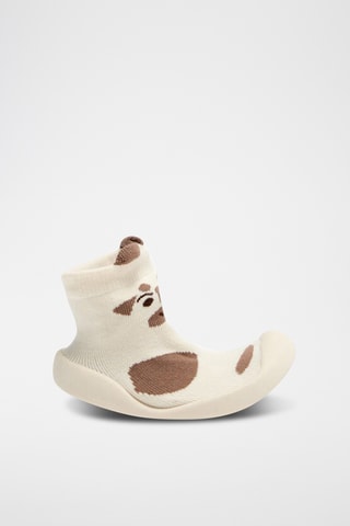 Chaussons-chaussettes - Ecru