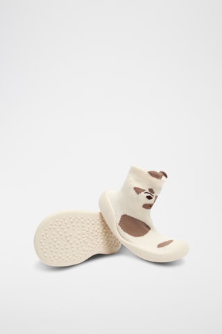 Chaussons-chaussettes - Ecru