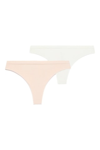 2 perizomi - Bianco e rosa
