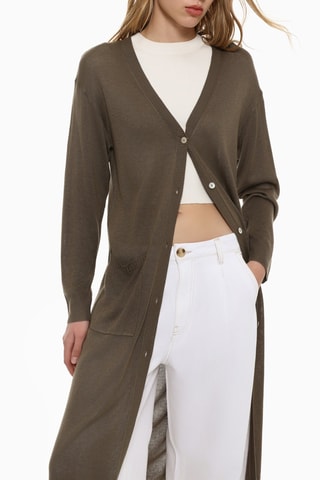 Cardigan lungo - Marrone