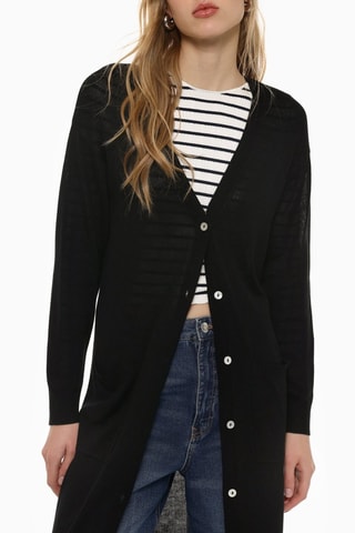 Cardigan lungo - Nero