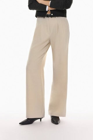 Pantaloni wide legs - Beige chiaro