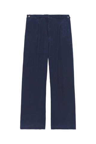 Pantalon en lin - Bleu marine