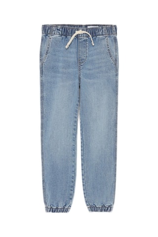 Pantaloni sportivi in jeans - Azzurro