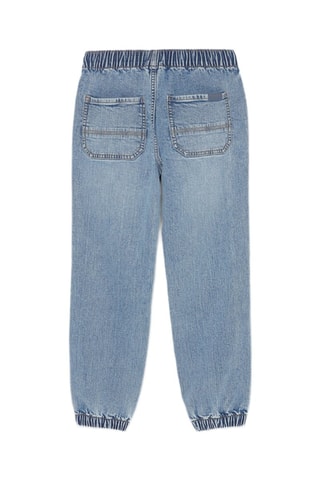 Pantaloni sportivi in jeans - Azzurro