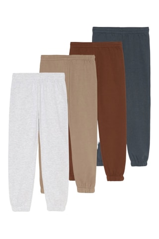 4 joggings - Gris chiné et bleu marine