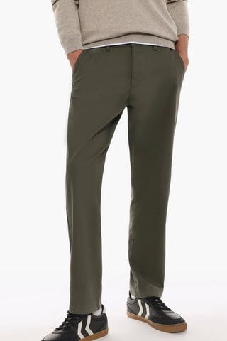 Pantaloni chino slim - Verde oliva
