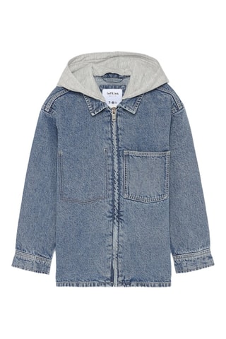 Veste en jean à capuche - Bleu