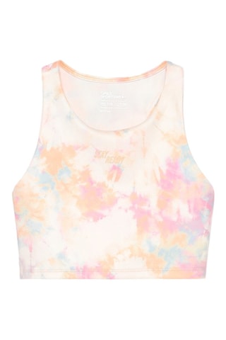 Brassière de sport tie and dye - Blanc et rose