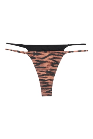Braga de bikini - Rosa viejo y negro