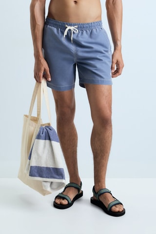 Short de bain - Bleu-gris