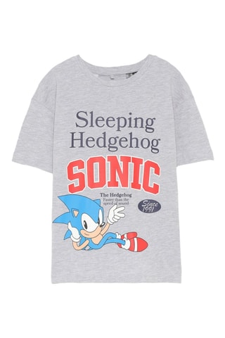 T-shirt de pyjama Sonic - Gris clair chiné