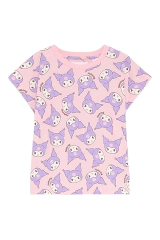 T-shirt de pyjama Kuromi Sanrio - Rose