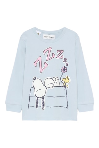 T-shirt de pyjama Snoopy et Woodstock Snoopy et les Peanuts - Bleu clair