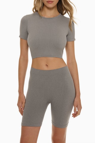 Crop top - Grigio