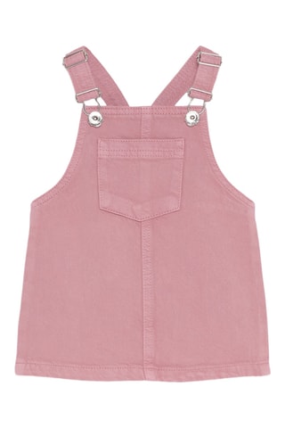 Robe-salopette en jean - Rose