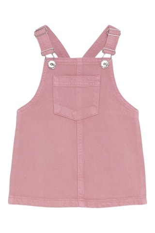 Robe-salopette en jean - Rose