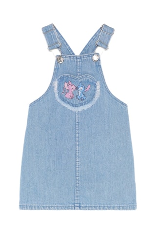 Robe-salopette en jean Stitch et Angel Lilo et Stitch Disney - Bleu clair