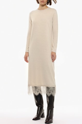 Robe midi - Beige clair