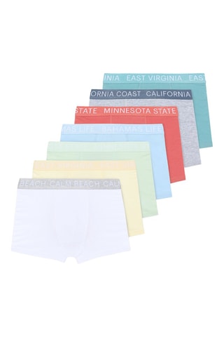 7 boxers - Blanc et jaune