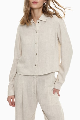 Camisa de lino - Beige