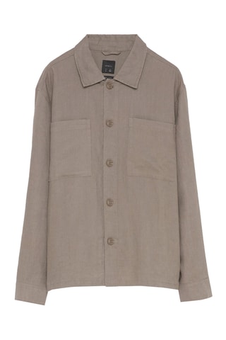 Camicia in lino - Kaki