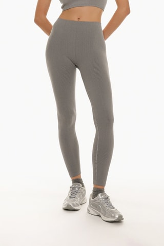 Leggings a vita alta - Grigio melange