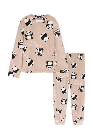 Pyjama en velours - Beige