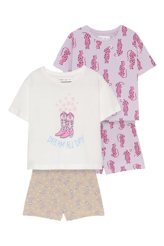 2 pyjamas - Blanc et mauve