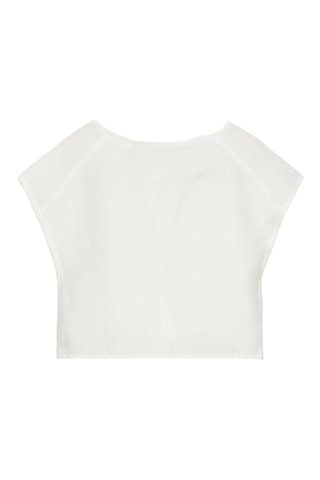 T-shirt in lino - Bianco