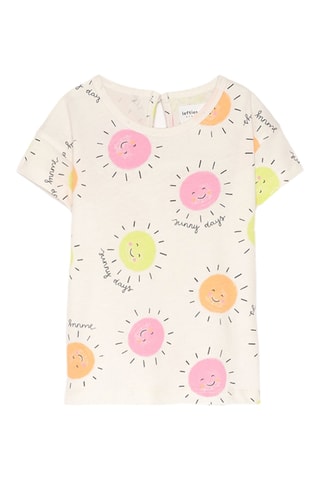 4 t-shirts - Ecru et rose