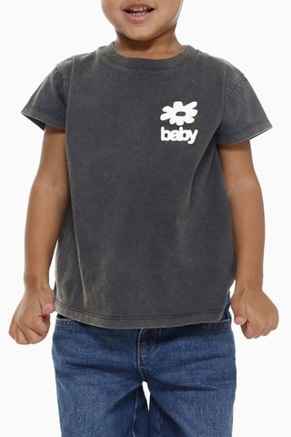 T-shirt - Anthracite et blanc